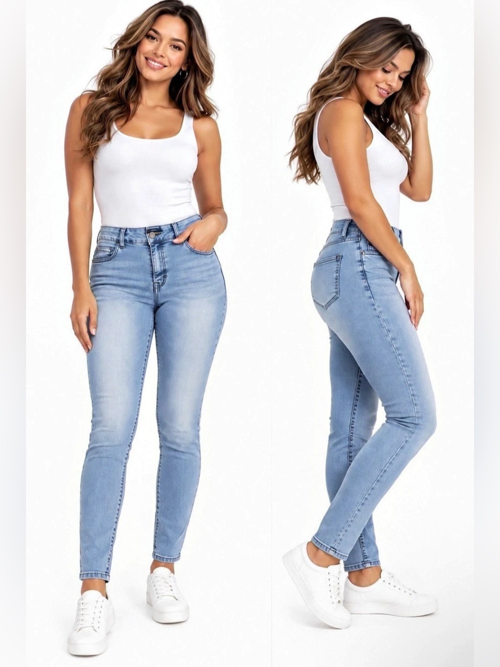 D. Jeans Light Wash Stretch Skinny Jeans Size 12